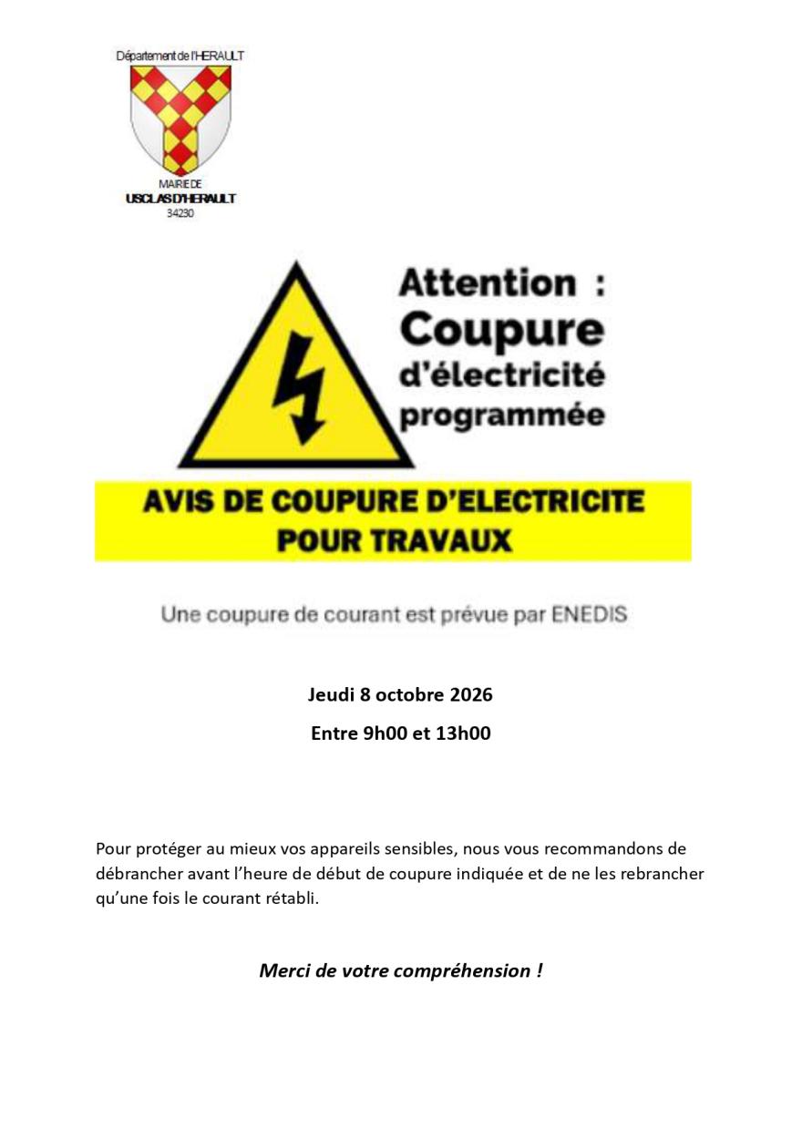 Photo COUPURE ENEDIS