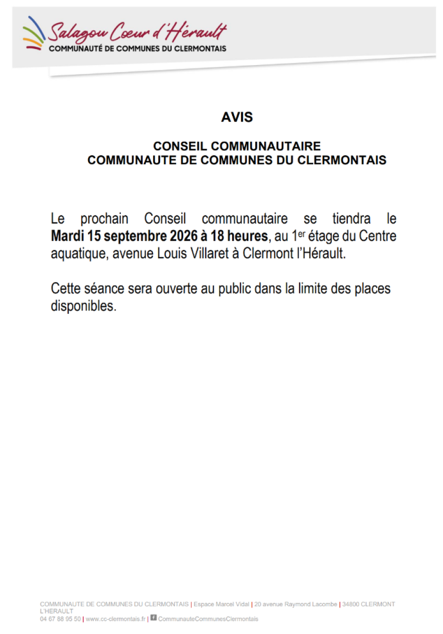 Photo CONSEIL COMMUNAUTAIRE