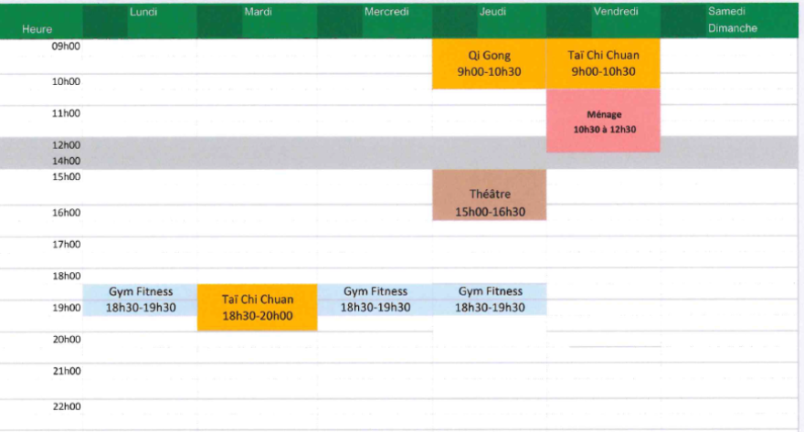 Photo PLANNING SPORT 2026-2027