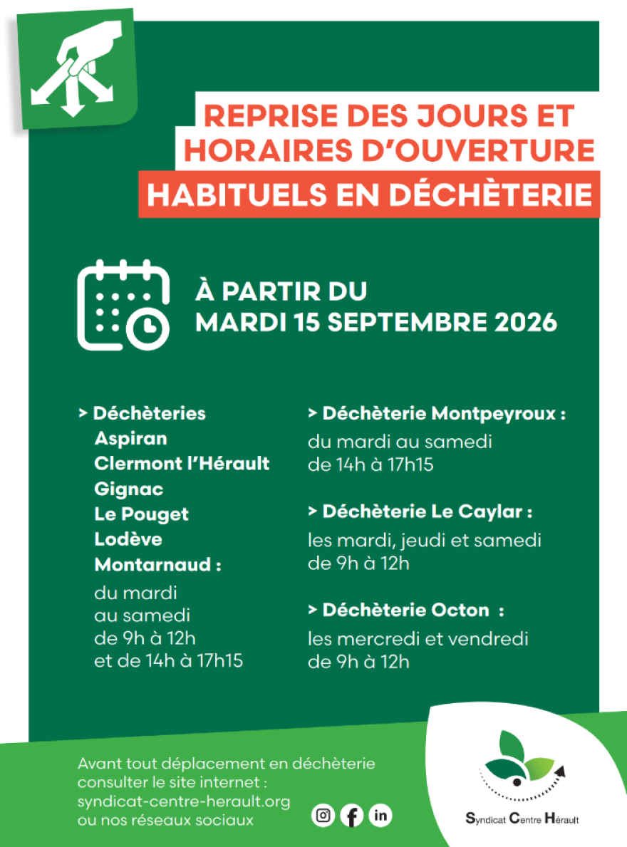 Photo HORAIRES DECHETERIE